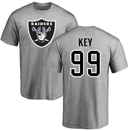 Men Oakland Raiders Ash Arden Key Name and Number Logo NFL Football #99 T Shirt->oakland raiders->NFL Jersey